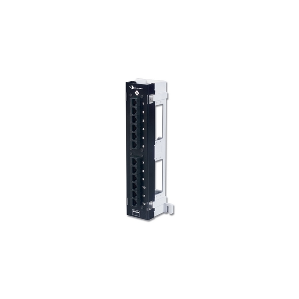 Siemon 12-PORT PANEL 110-MOD 8W8P, T568A/B CAT6 HD6 MOUNTED, ON S89D BRACKET HD6-89D-12